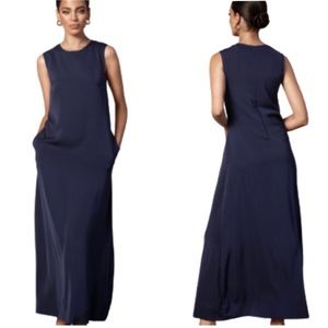 Veiled Collection Navy Blue Eva Essential Sleeveless Midi Dress Medium NWT